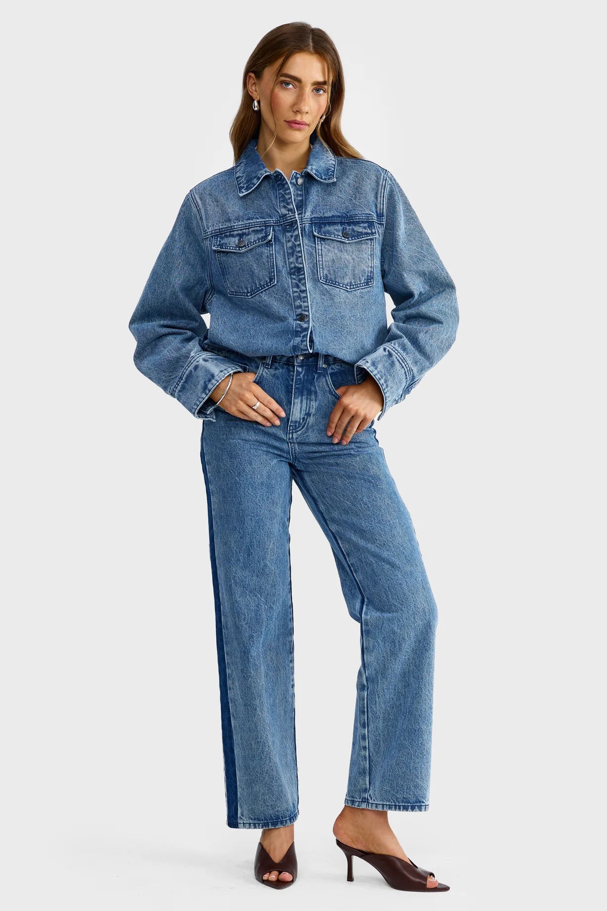 Cleo Denim Jacket | Mid Blue Wash