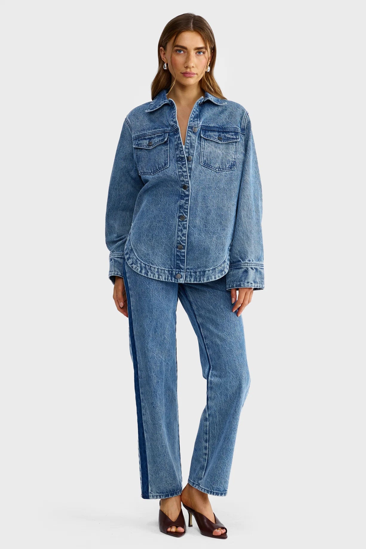Cleo Denim Jacket | Mid Blue Wash