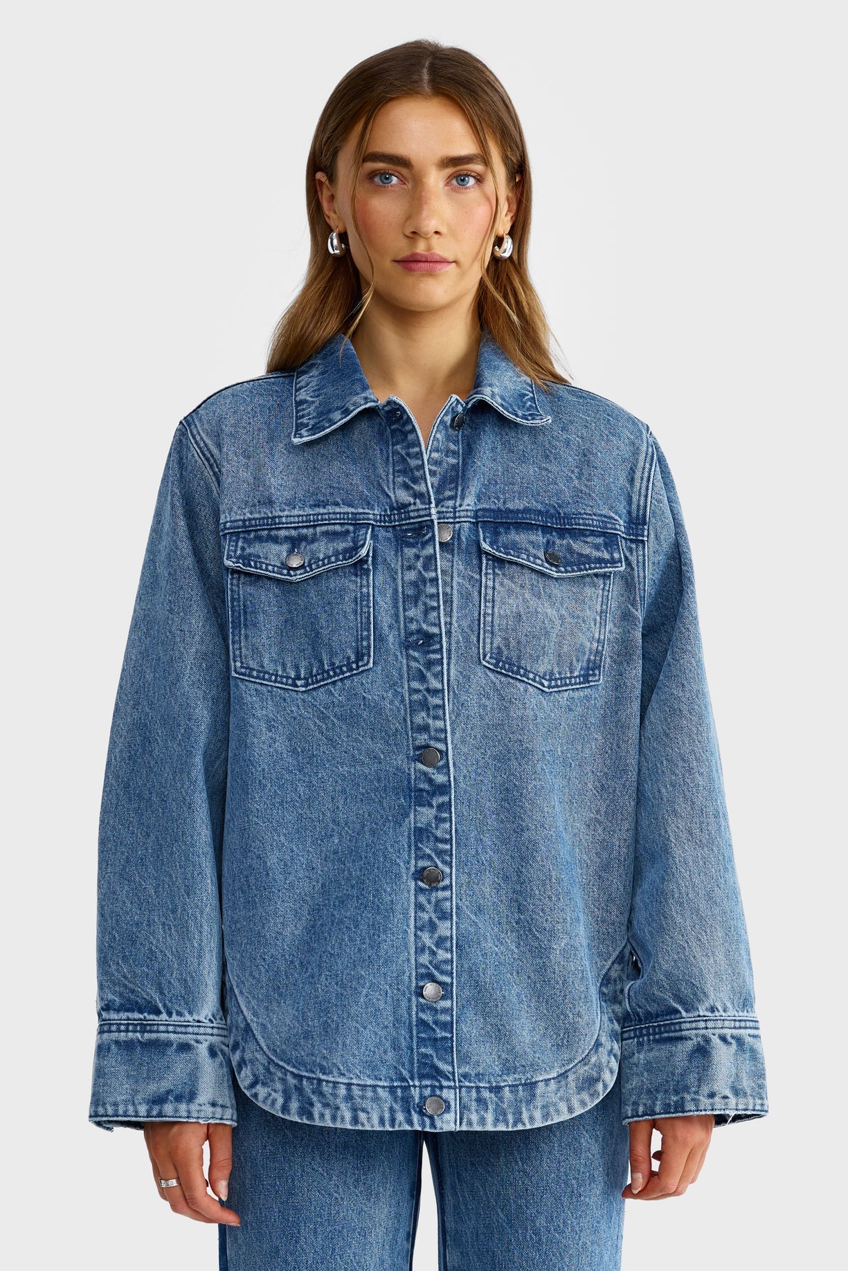 Cleo Denim Jacket | Mid Blue Wash