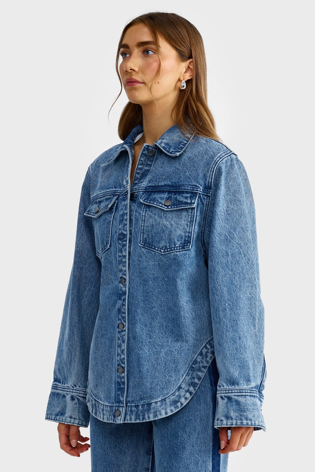 Cleo Denim Jacket | Mid Blue Wash