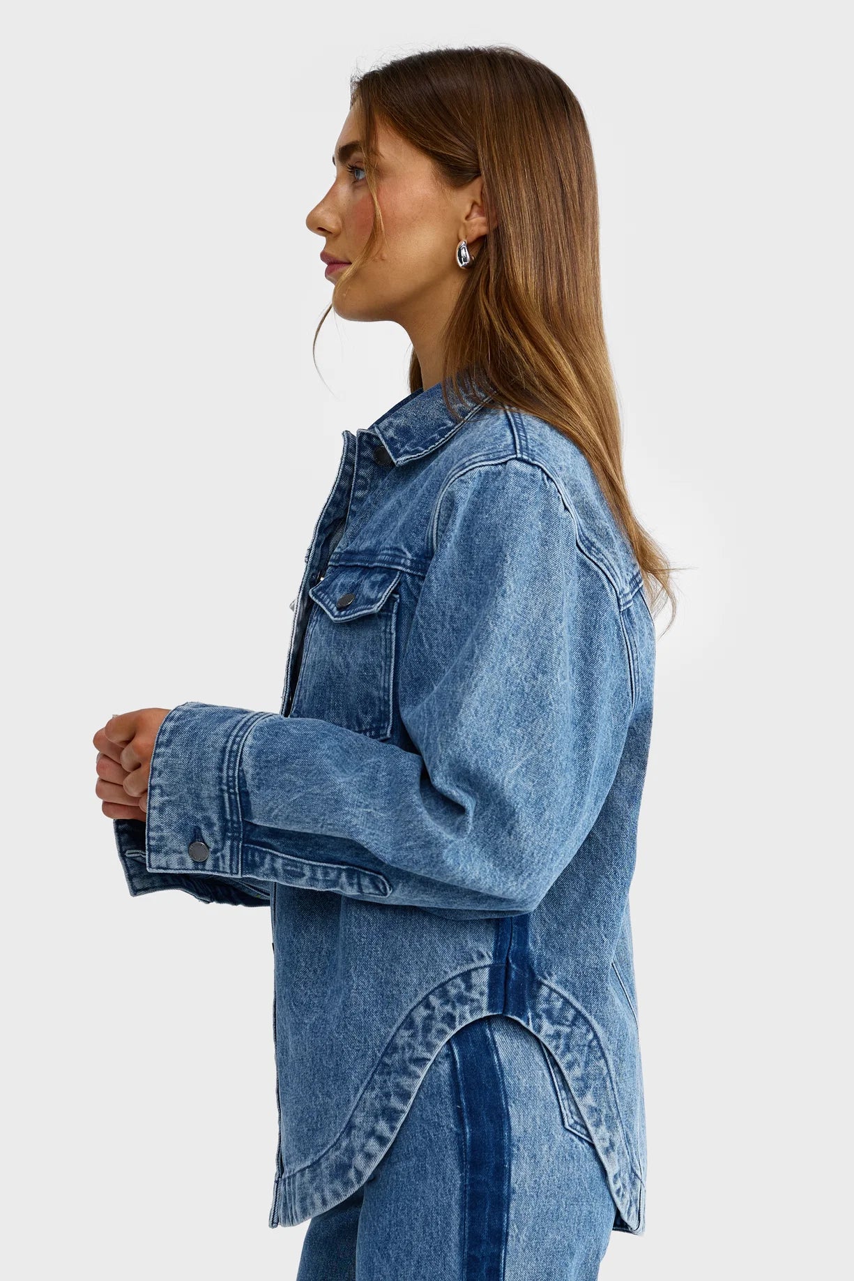 Cleo Denim Jacket | Mid Blue Wash