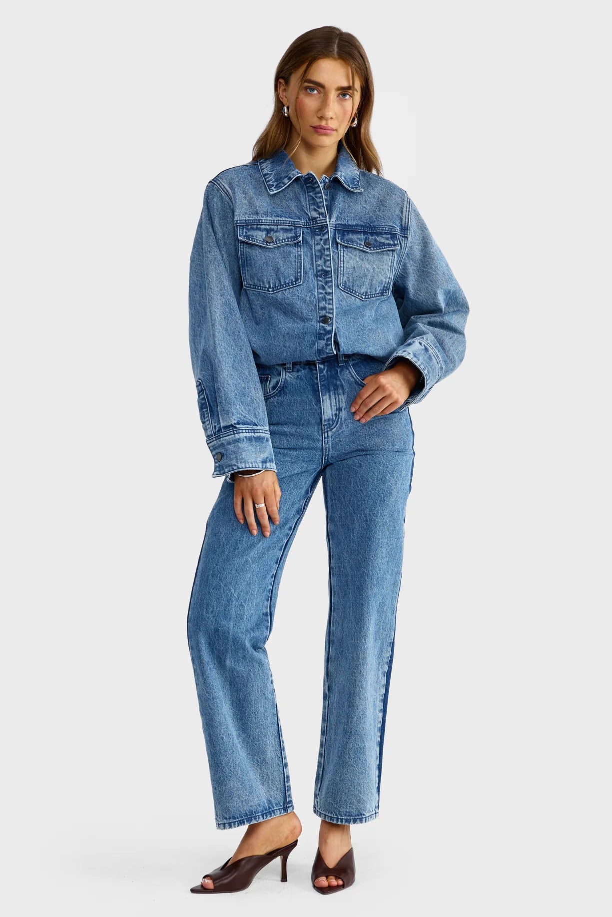 Cleo Denim Jacket | Mid Blue Wash