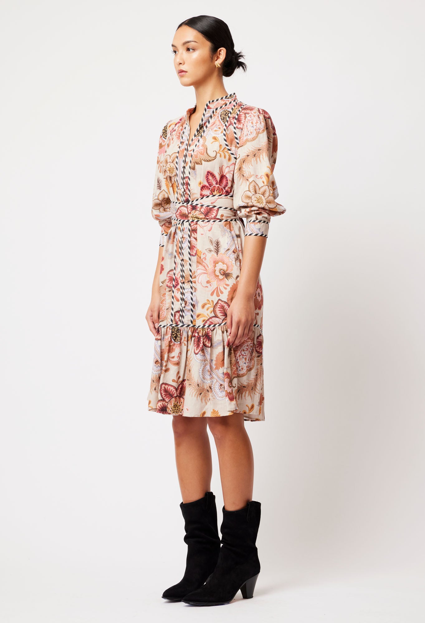 Atlas Linen Dress | Aries Floral