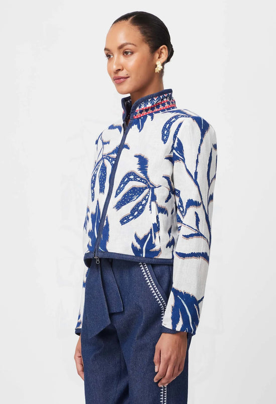 Delray Reversible Embroidered Jacket | Palm Shadow