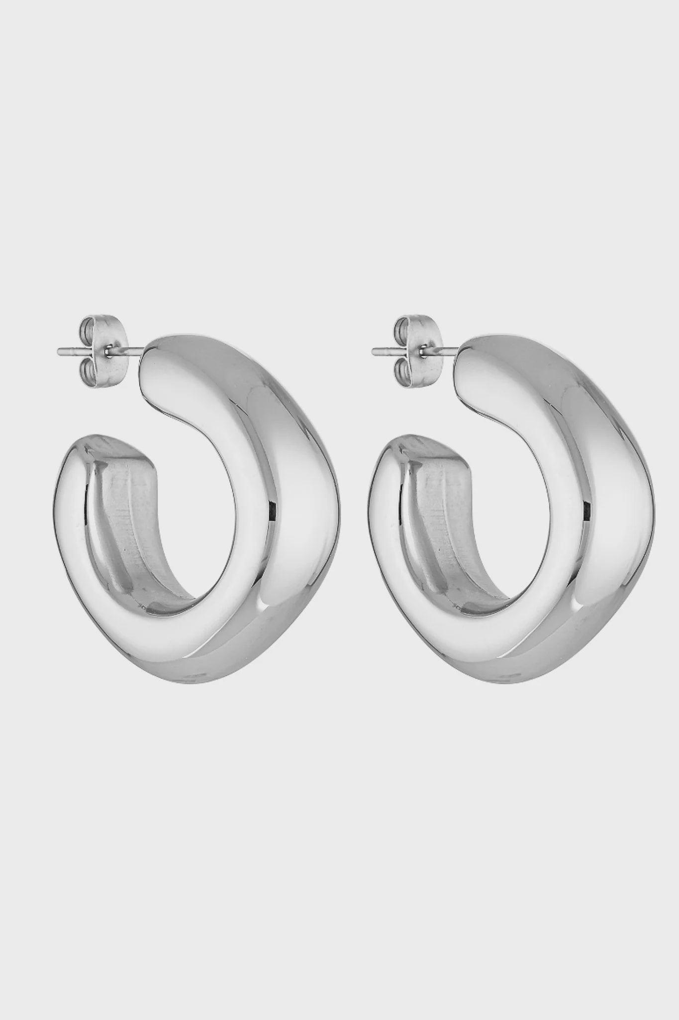 Dina Hoops | White Gold