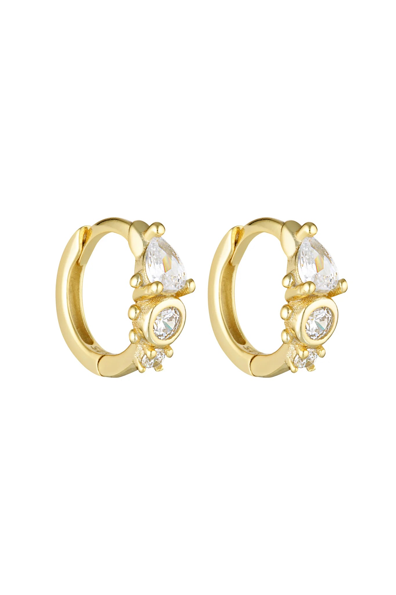 Heirloom Huggies | Gold/ Clear