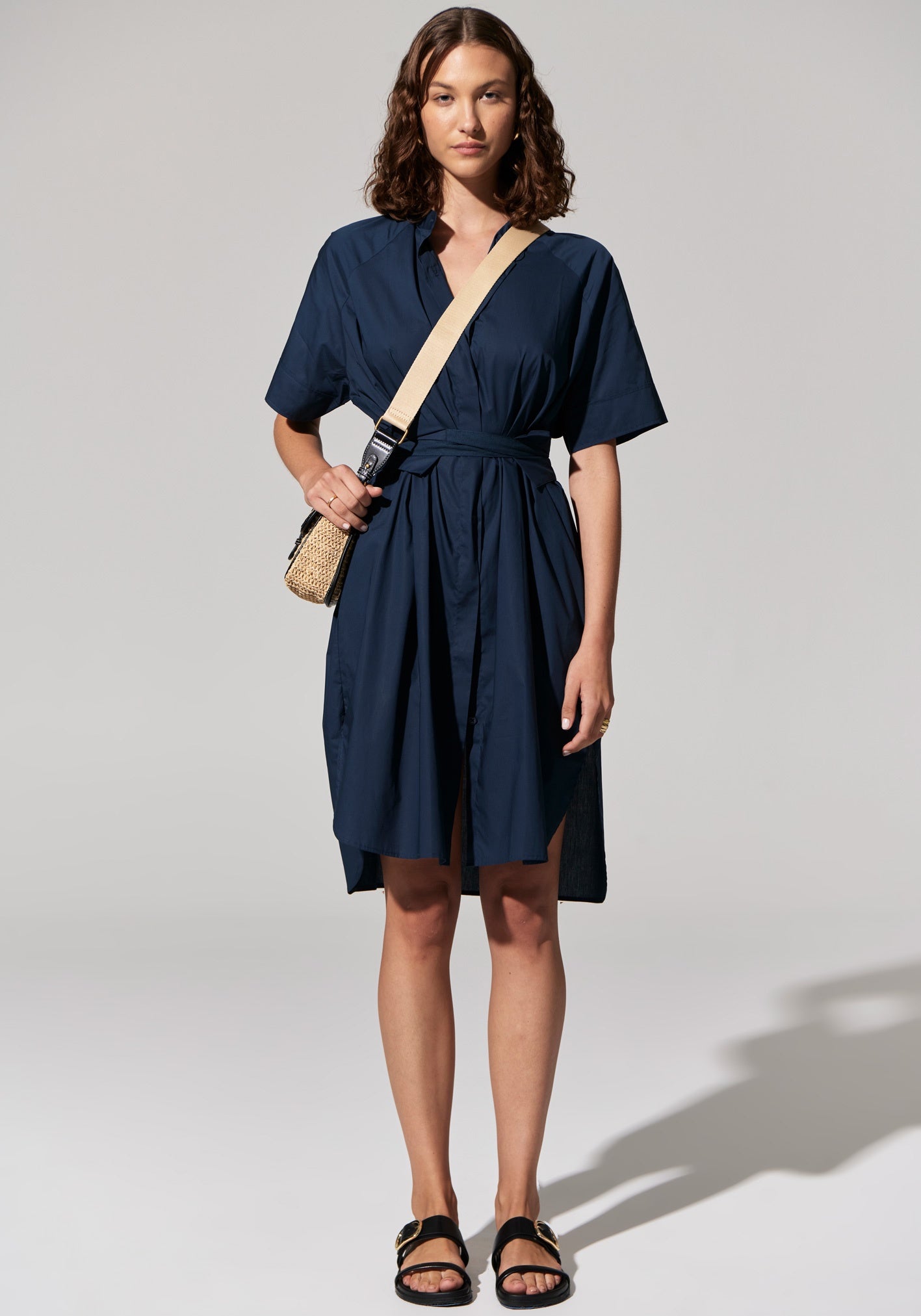 Toya Shirt Dress | Teal