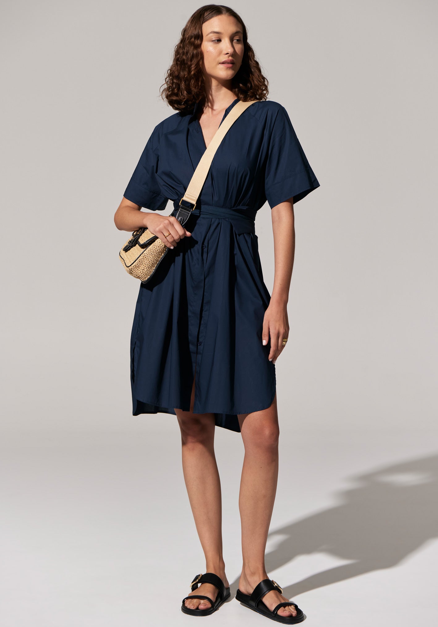 Toya Shirt Dress | Teal