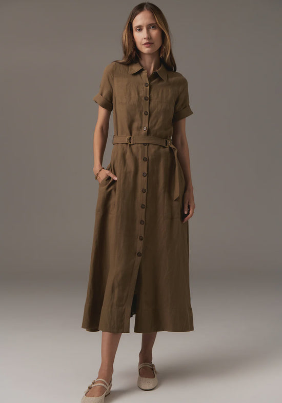 Riley Shirt Dress | Khaki