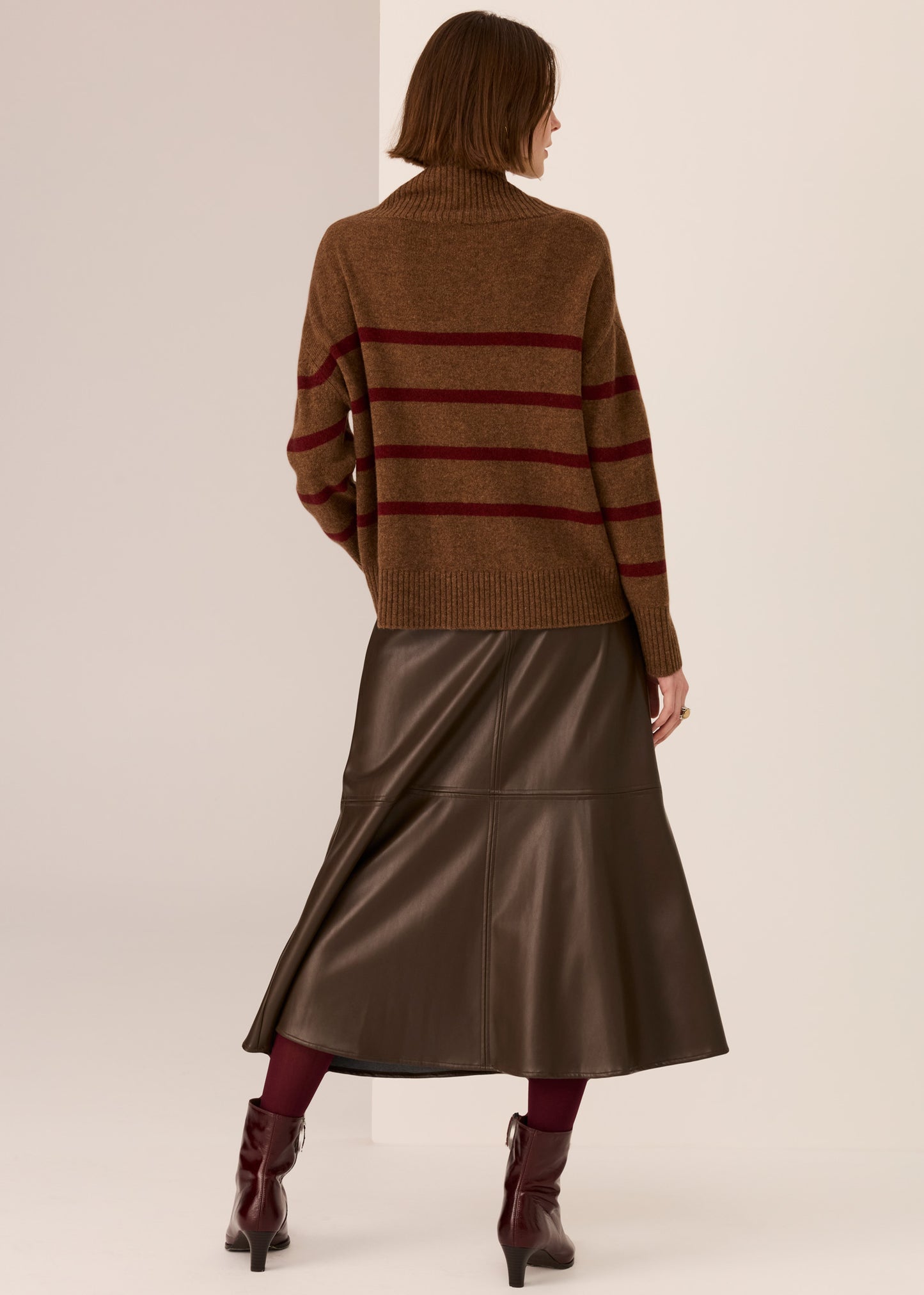 Astor Stripe Knit | Toffee / Wine