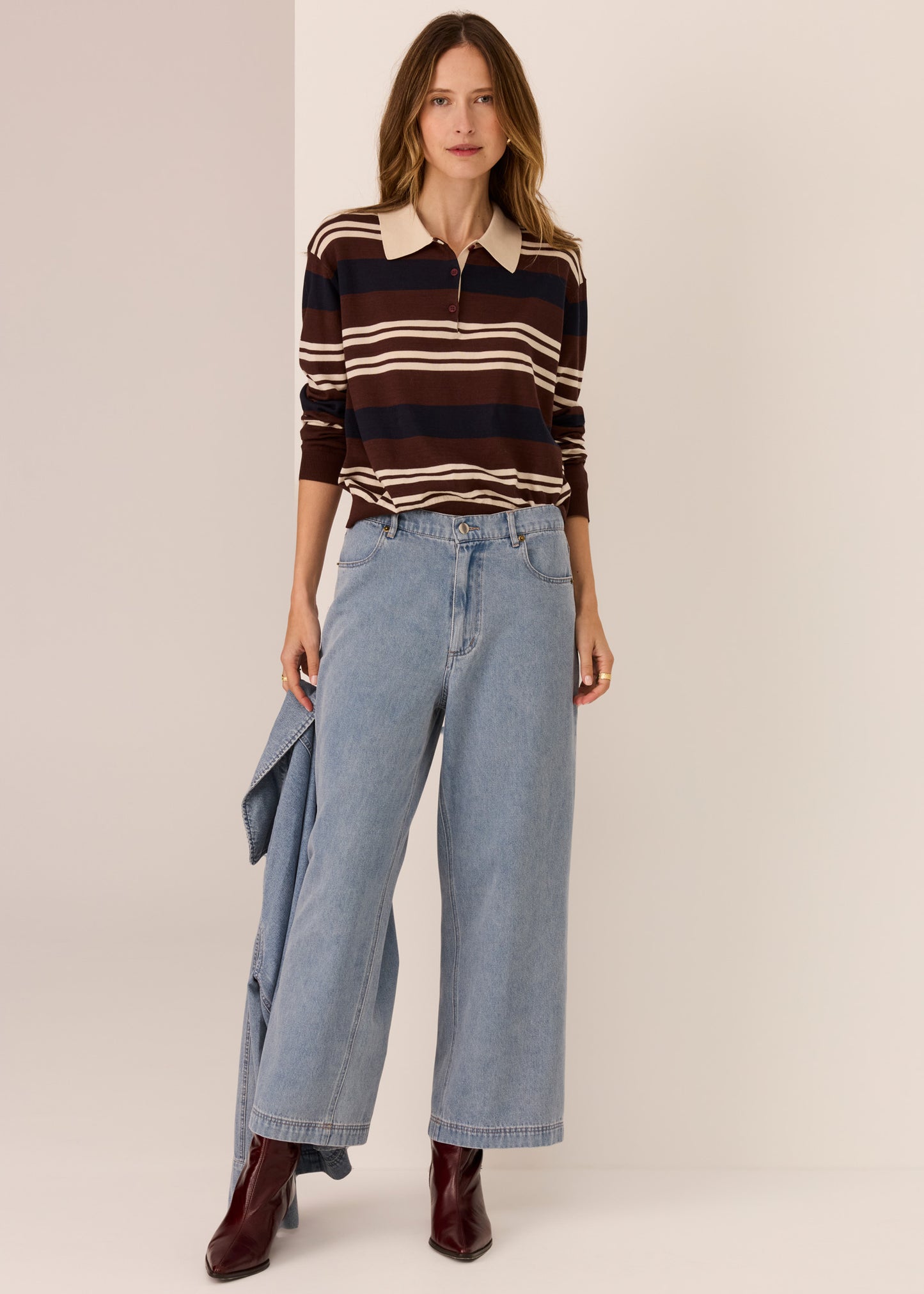 Parrel Polo Jersey | Choc / Pebble / Ink