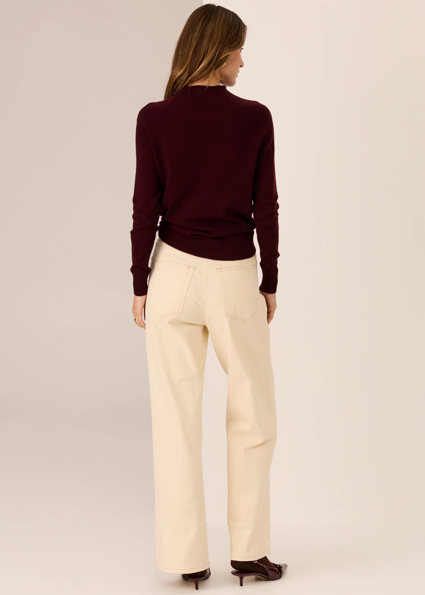 Lana Wide Leg Jean | Ivory