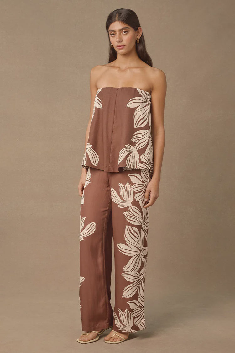 Palmera Pant | Cocoa Palmera Floral