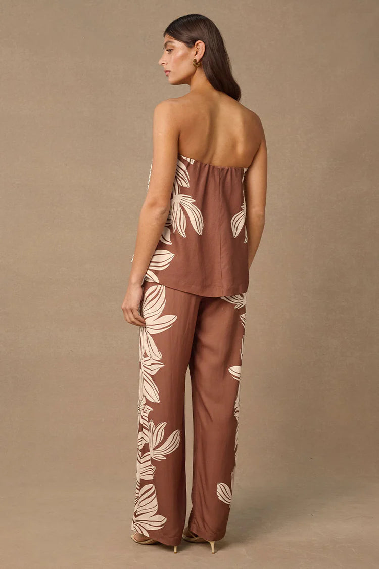 Palmera Pant | Cocoa Palmera Floral