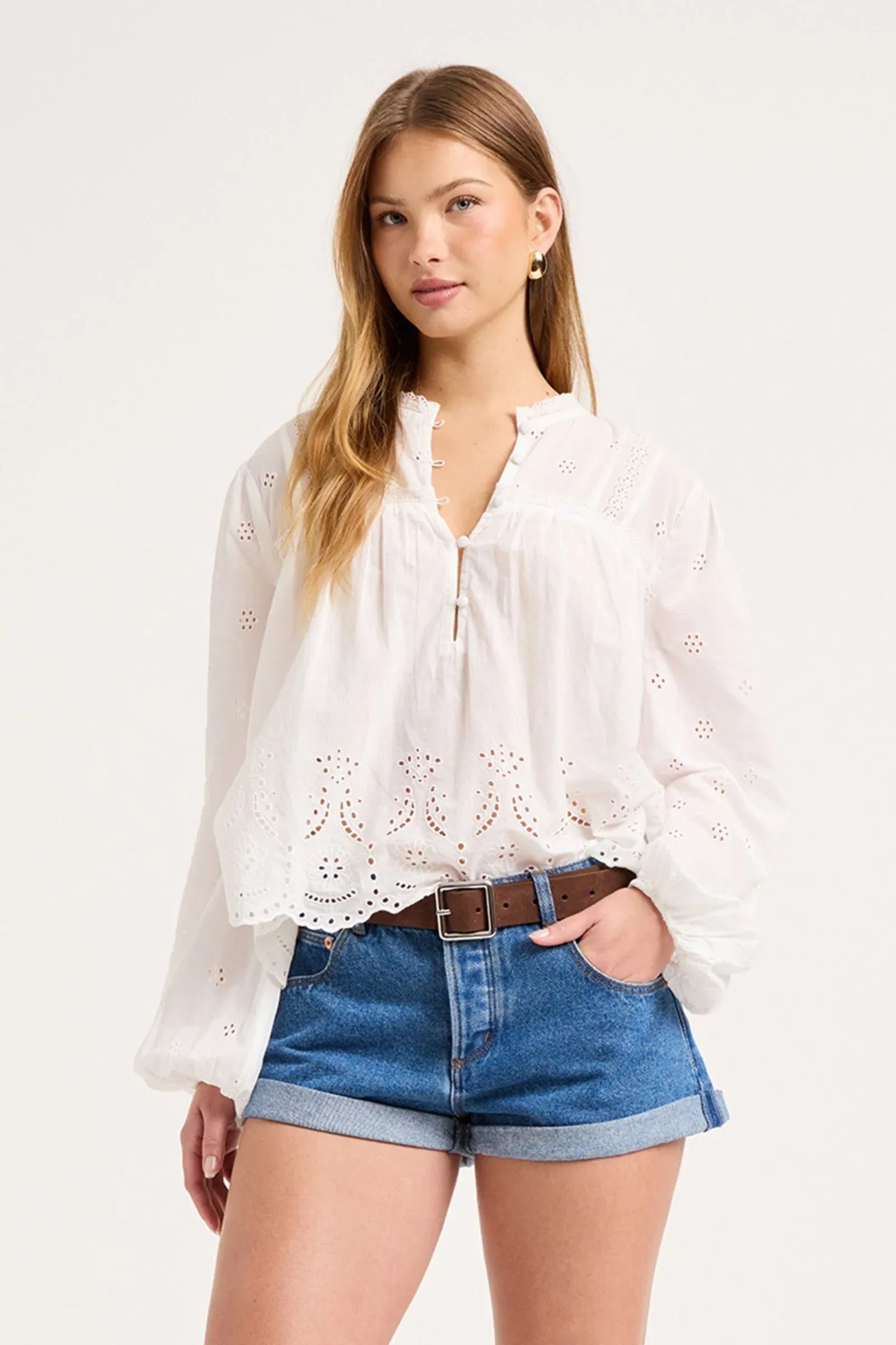 Darling Voile Blouse | White