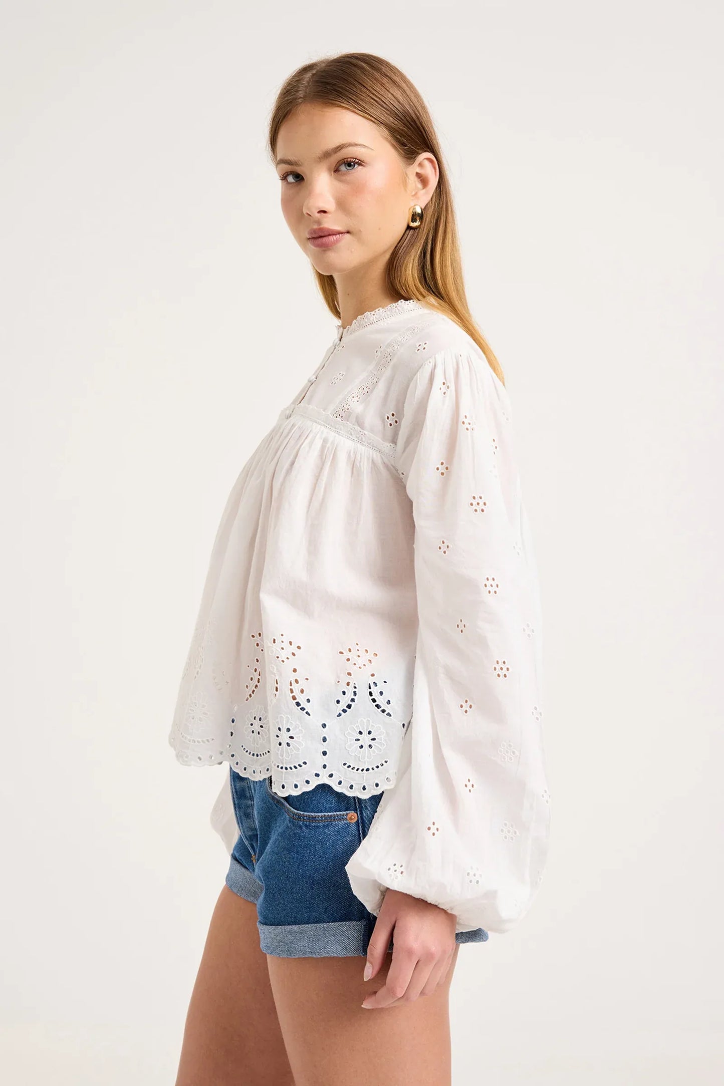 Darling Voile Blouse | White