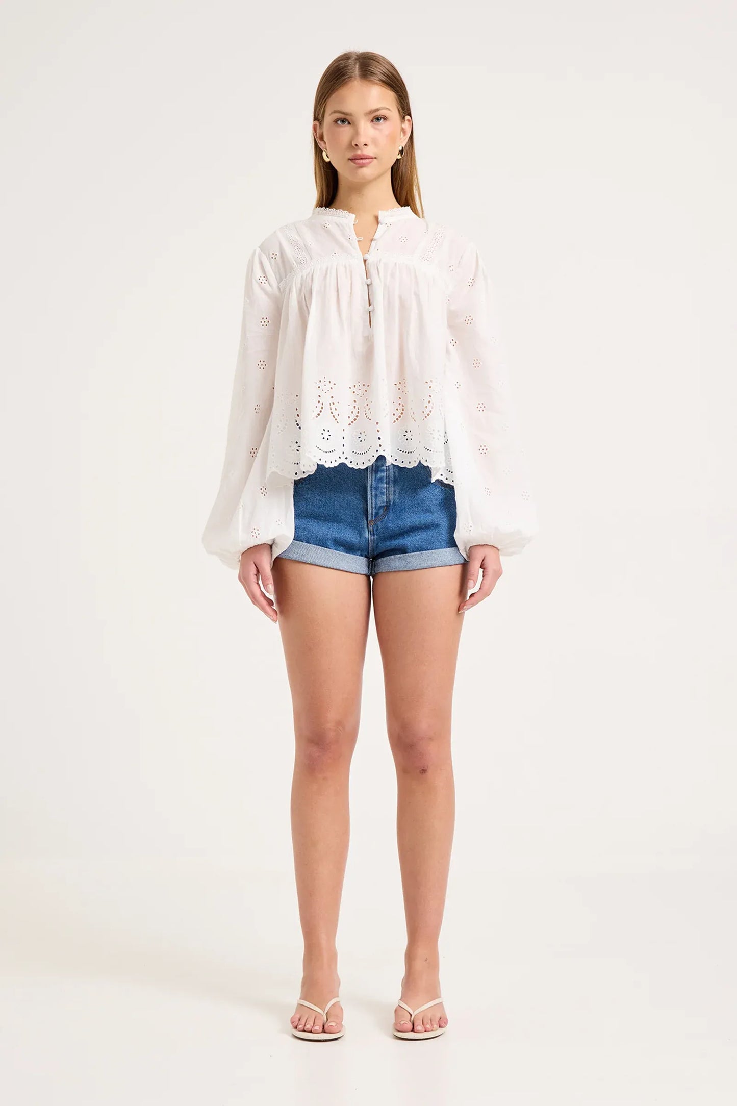 Darling Voile Blouse | White