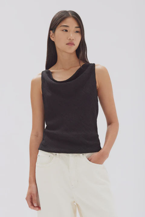 Reign Textured Top | Black