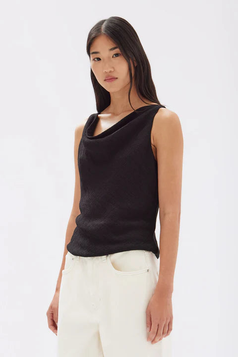 Reign Textured Top | Black