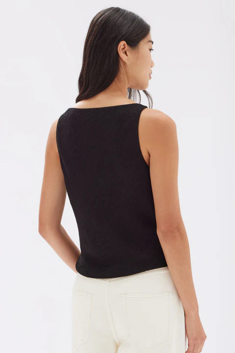 Reign Textured Top | Black