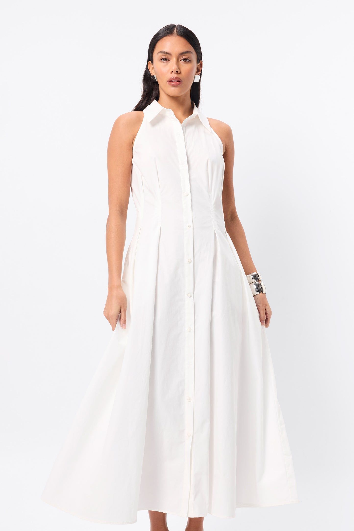 Roam Midi Dress | White