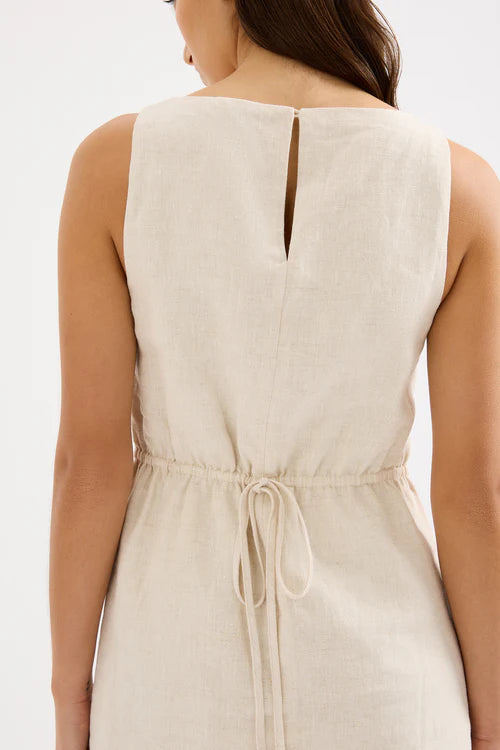 Aliya Linen Mini Dress | Natural