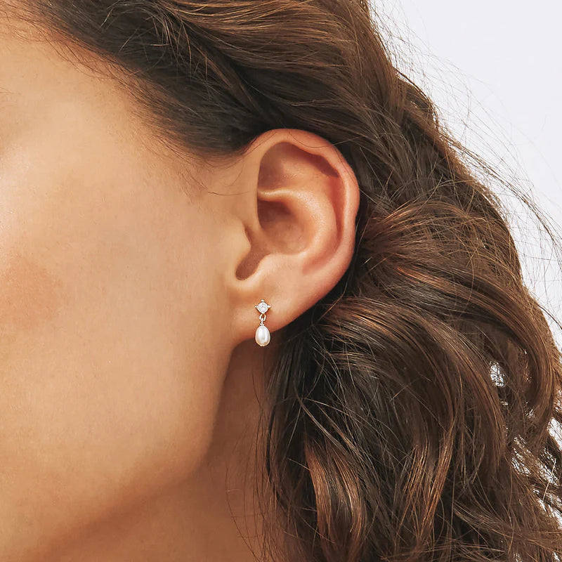 Aspen Mini Drop Earrings | Silver