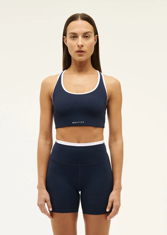 Stellar Sports Bra | Dark Navy/ Optic White