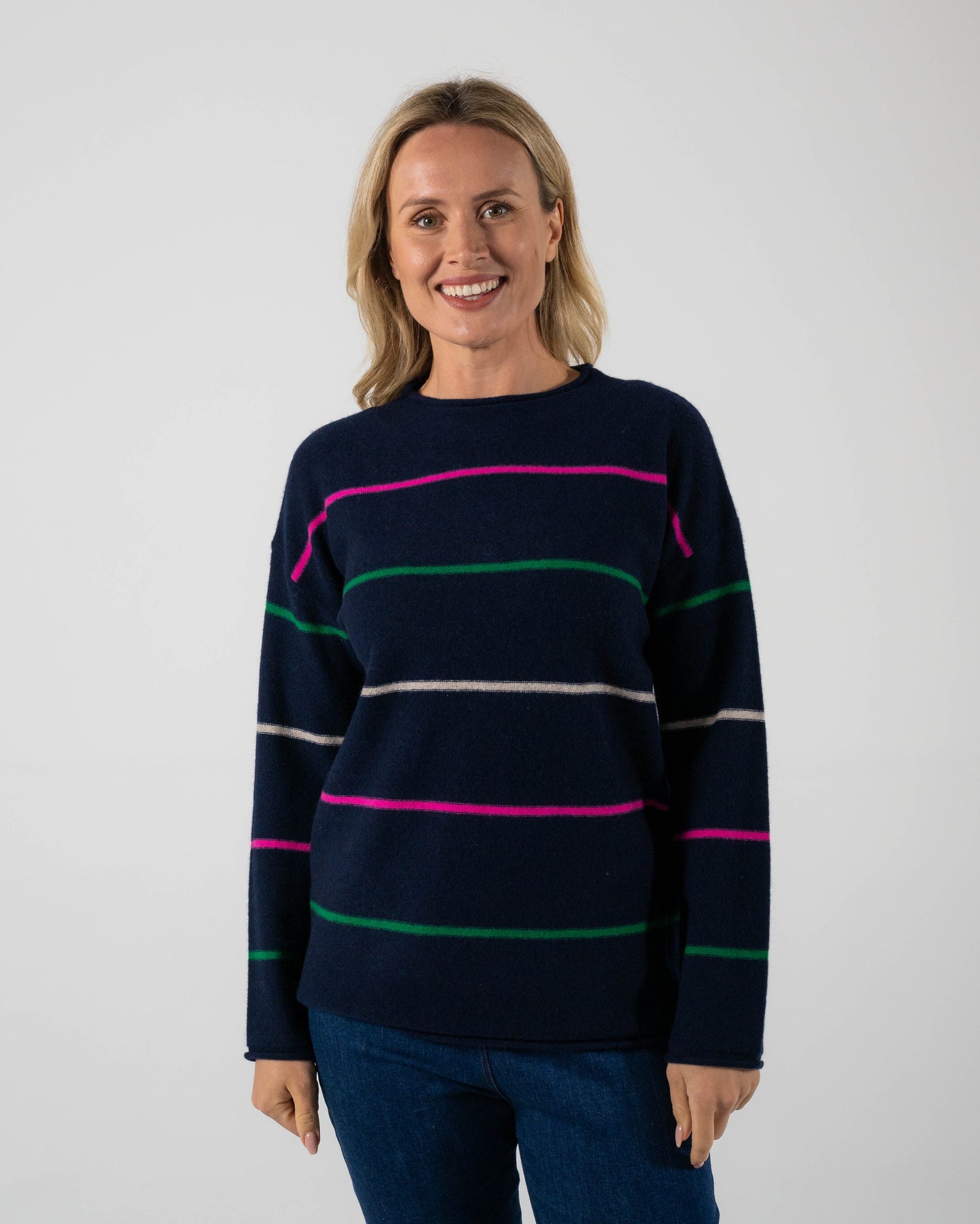 Stripe Sweater | Navy / Multi
