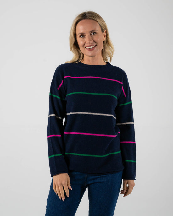 Stripe Sweater | Navy / Multi