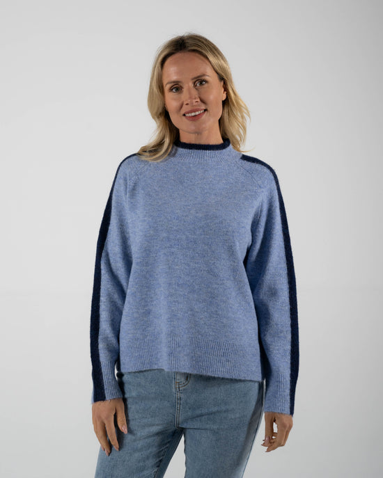 Mock Neck Sweater | Denim