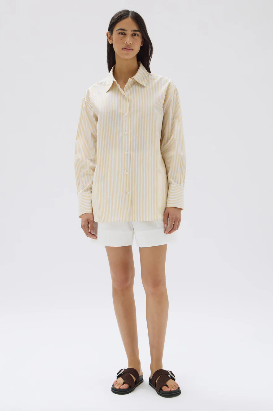 Signature Poplin Shirt | Chamomile / White