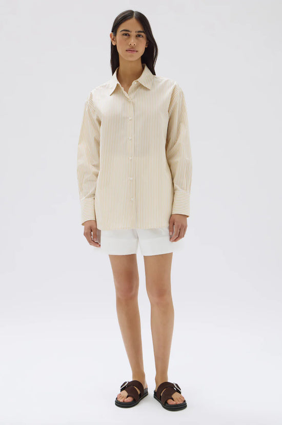 Signature Poplin Shirt | Chamomile / White