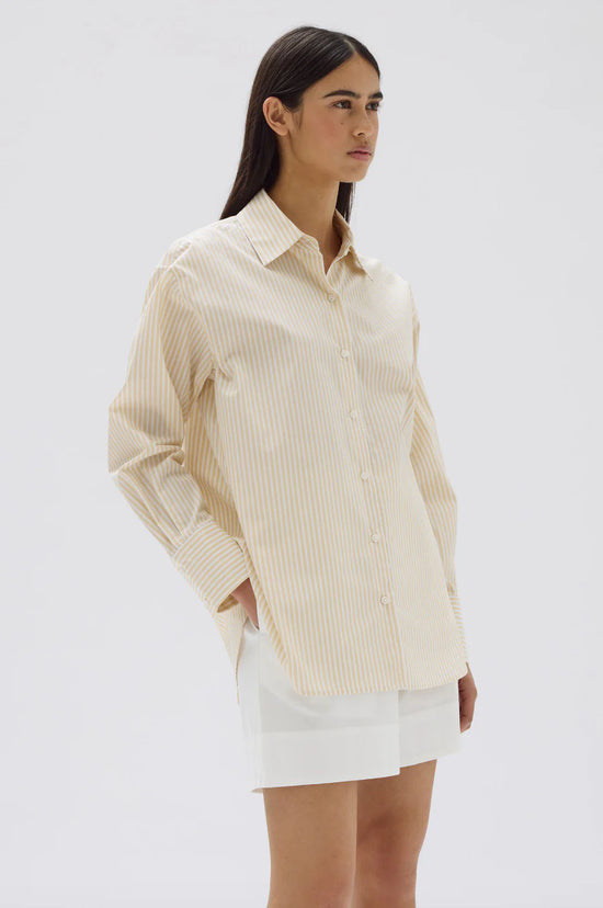 Signature Poplin Shirt | Chamomile / White