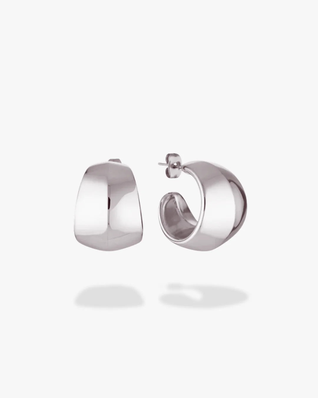 Piper Chunky Hoop Earrings | Silver