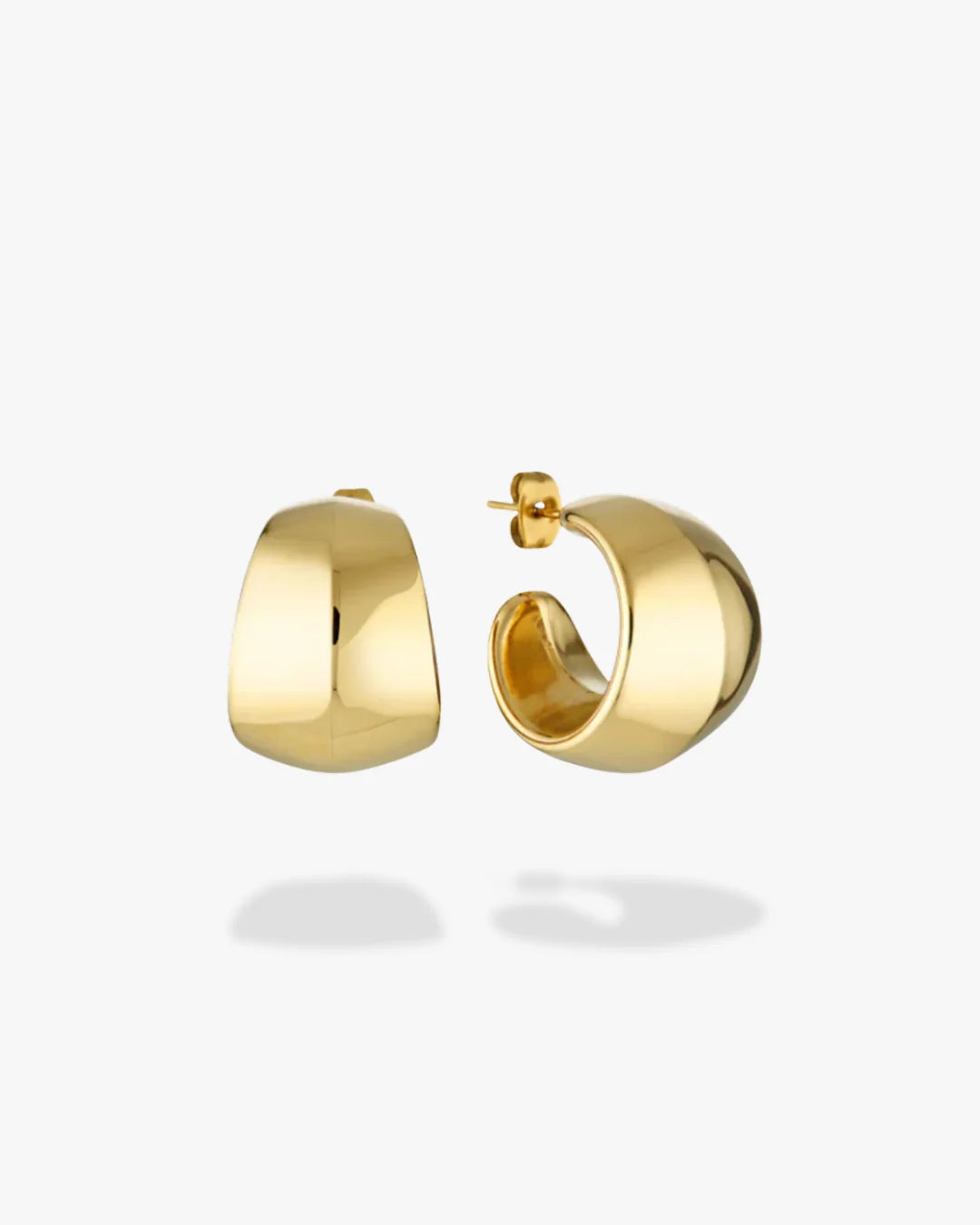 Piper Chunky Hoop Earrings | Gold