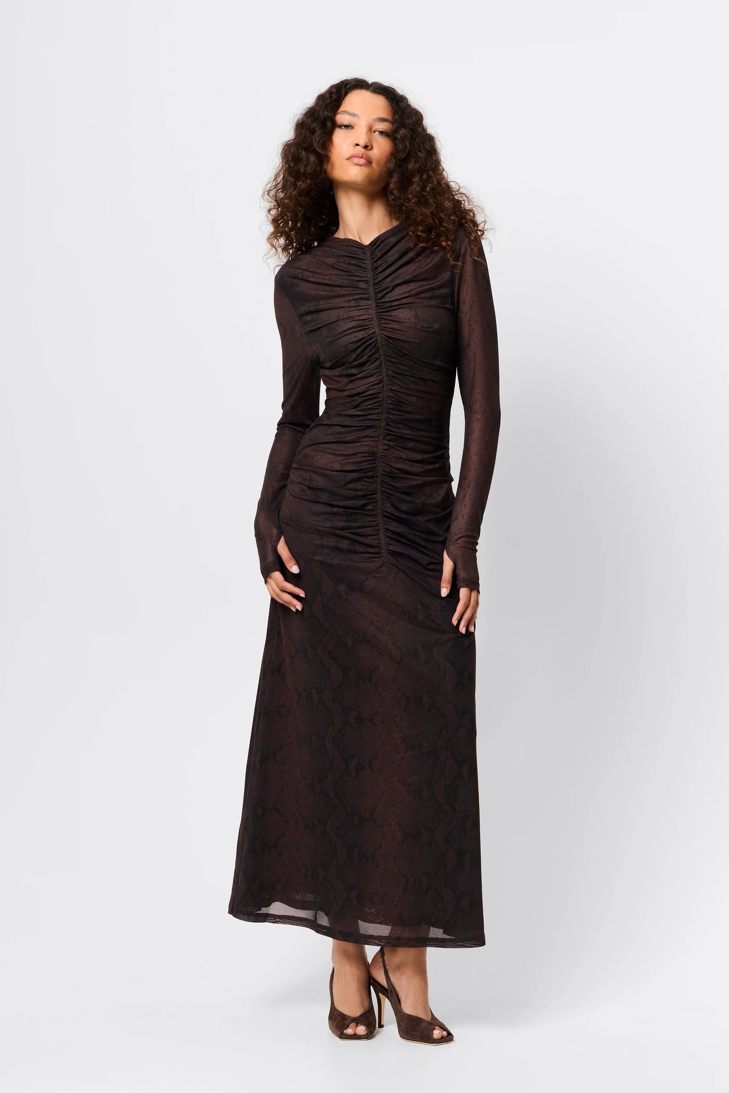 Siren Midi Dress | Snake Print