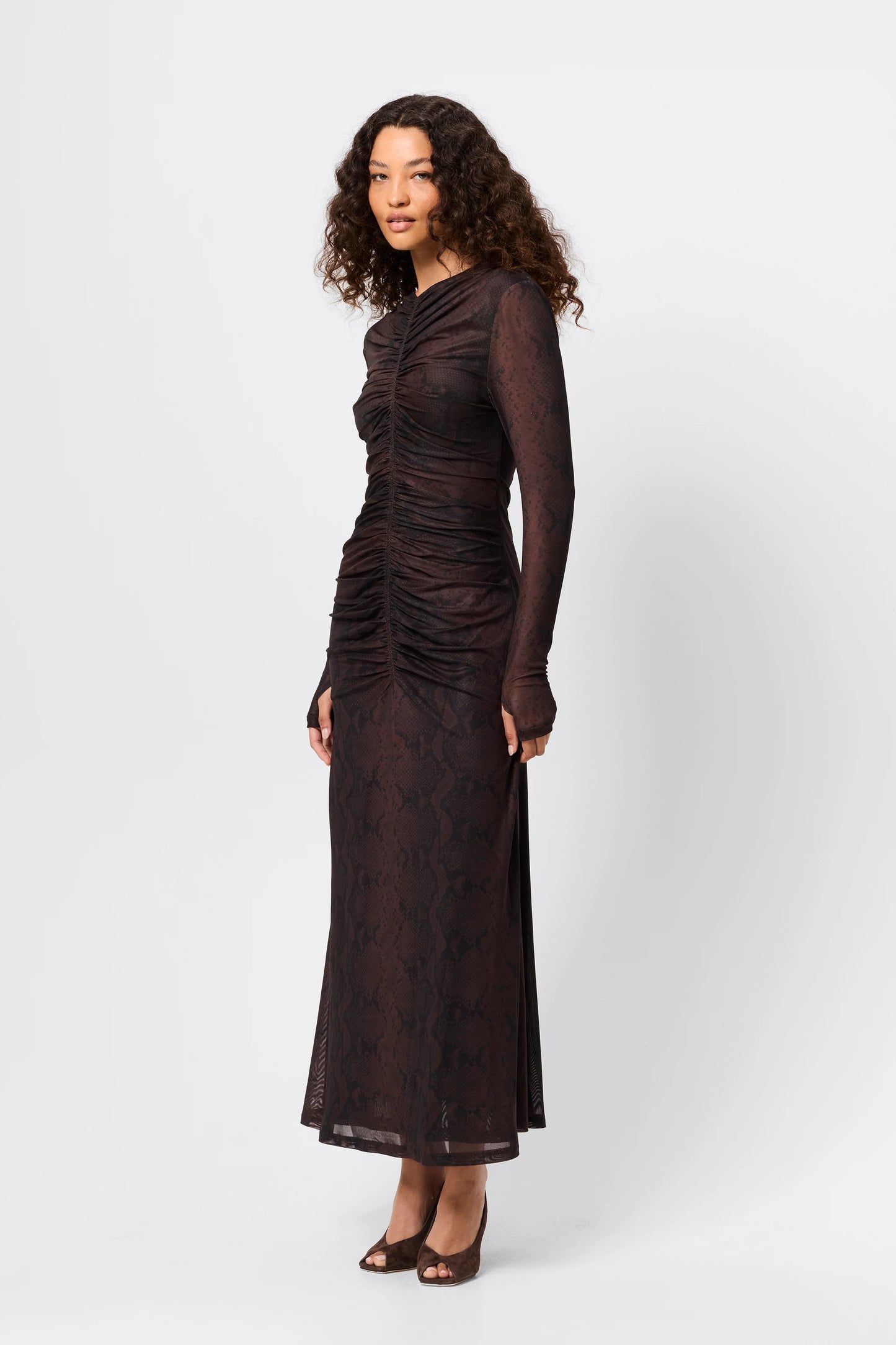 Siren Midi Dress | Snake Print
