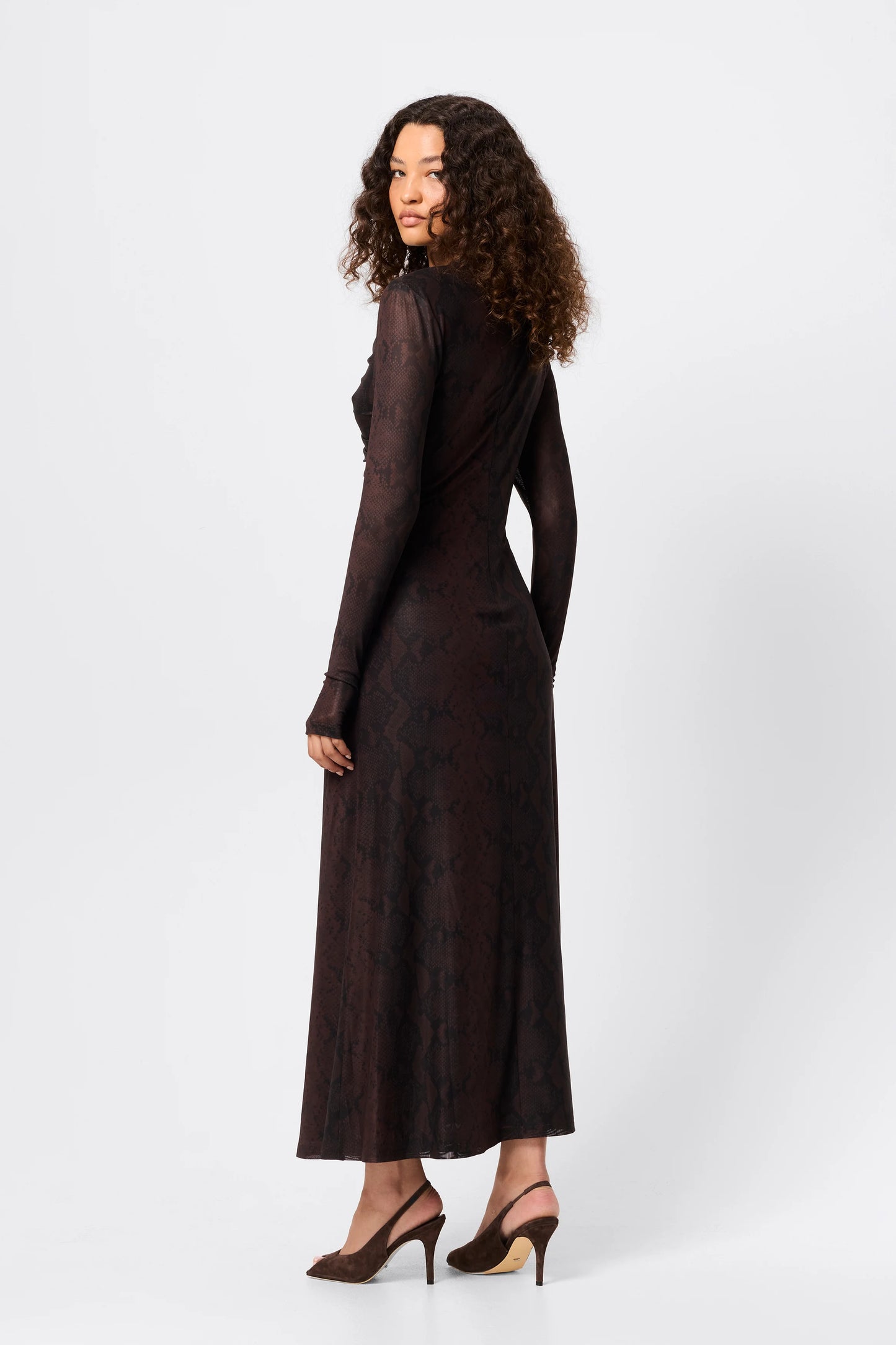 Siren Midi Dress | Snake Print