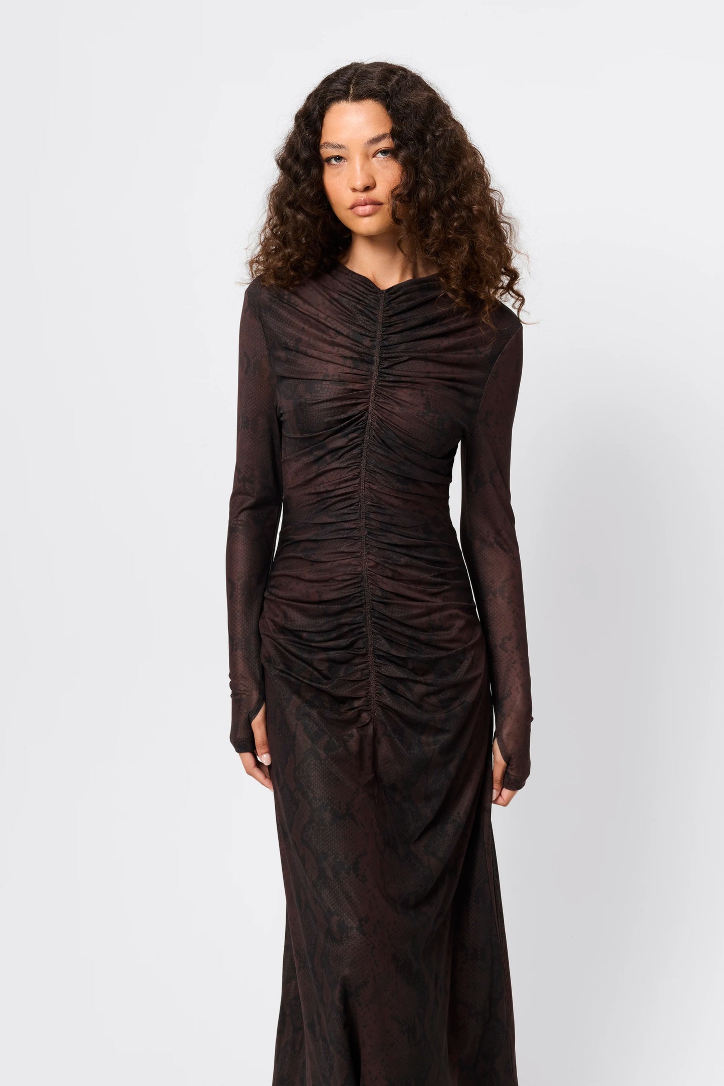 Siren Midi Dress | Snake Print
