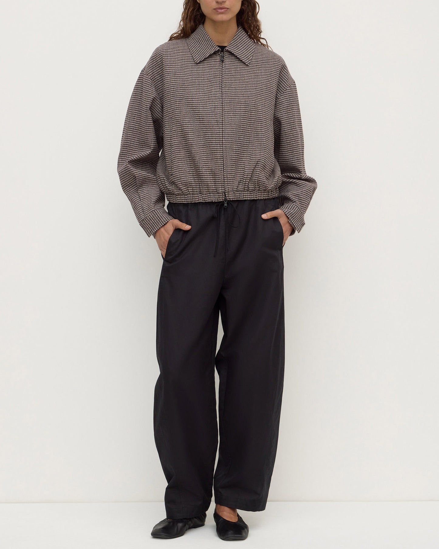 Solana Wool Jacket | Brown/ Black Check