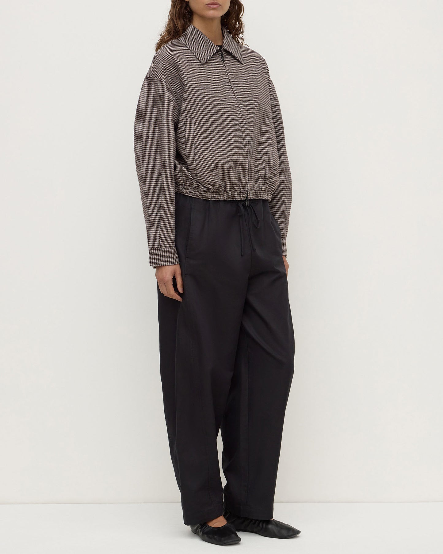 Solana Wool Jacket | Brown/ Black Check