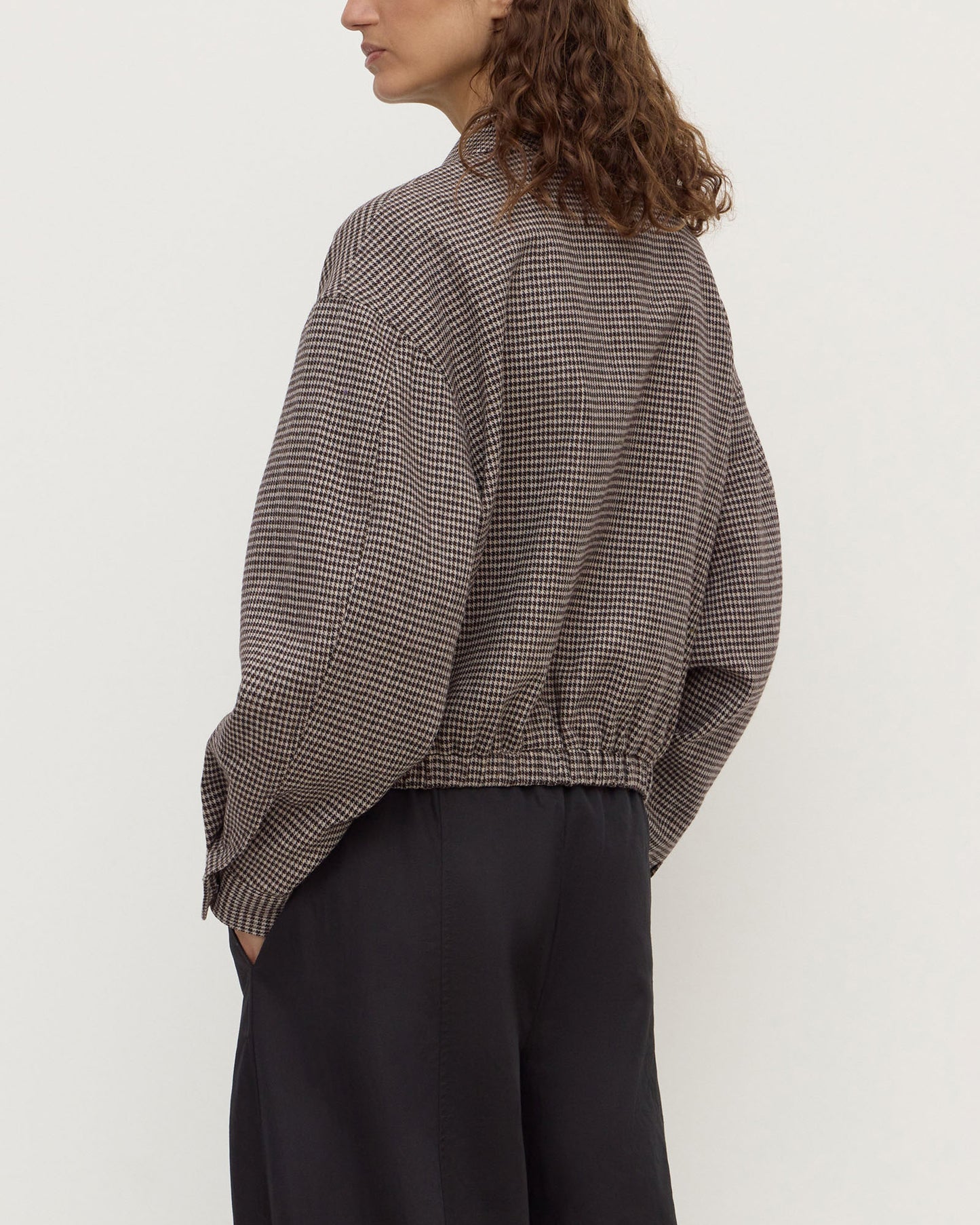 Solana Wool Jacket | Brown/ Black Check