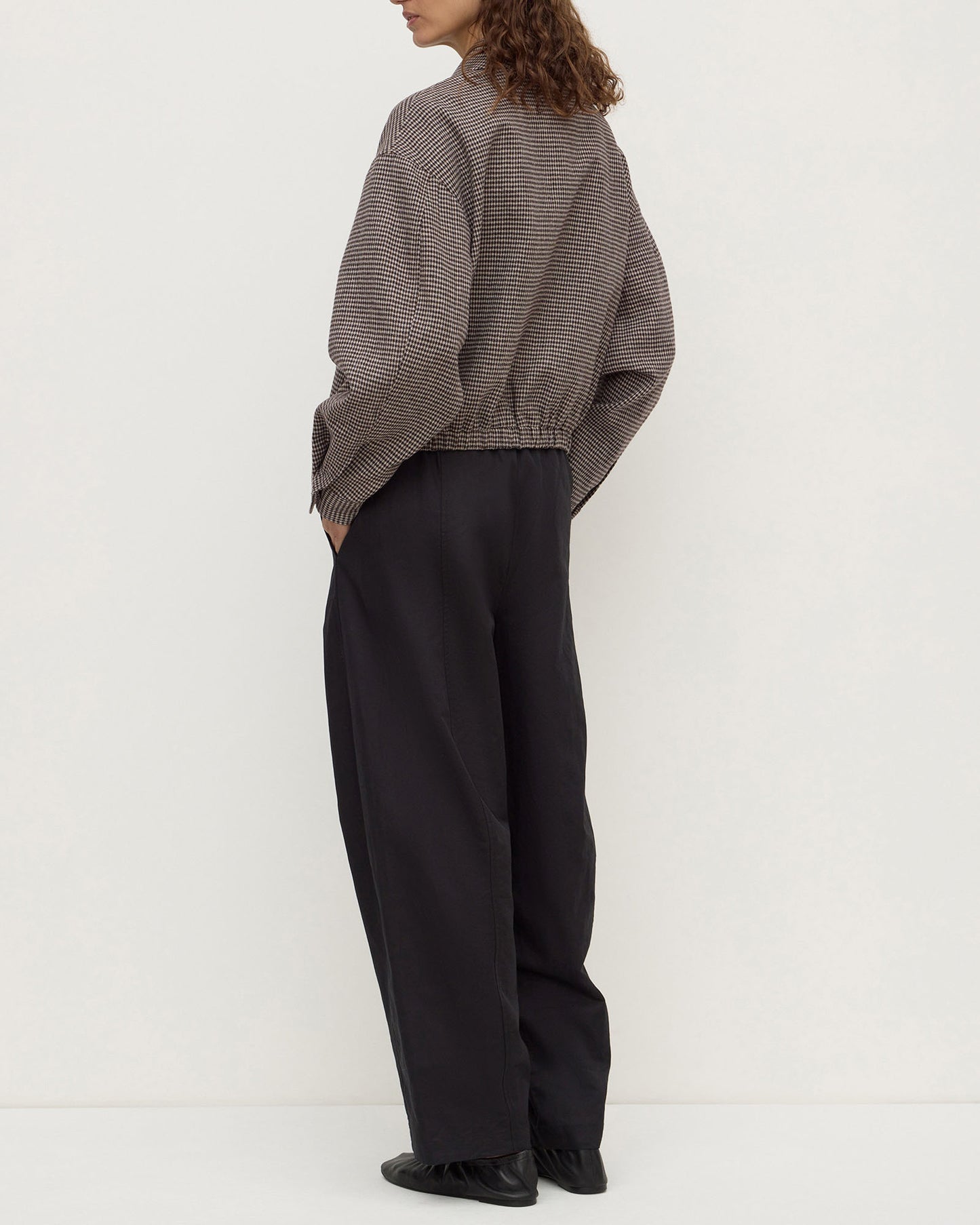 Solana Wool Jacket | Brown/ Black Check