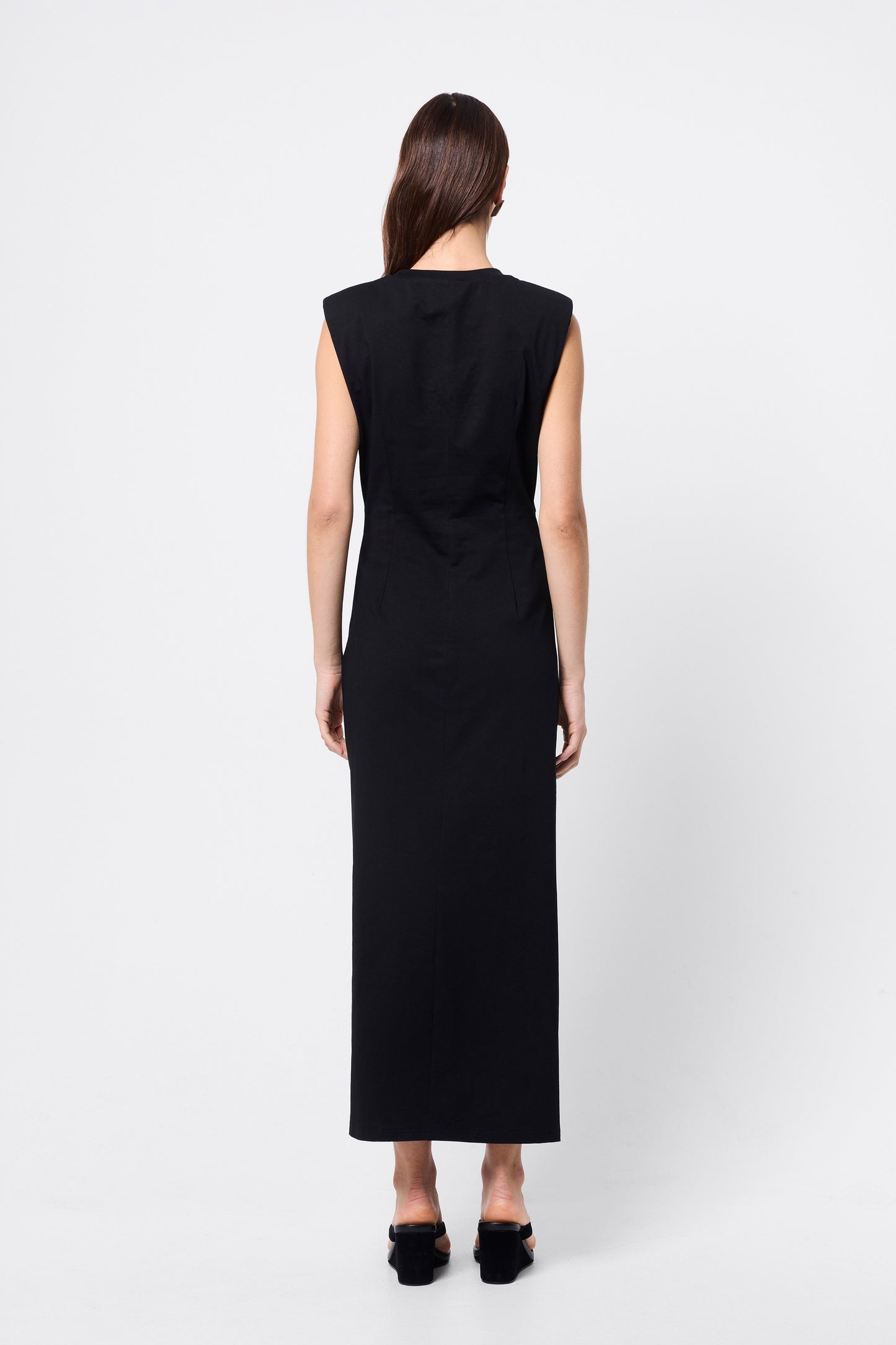 Solide Midi Dress | Black