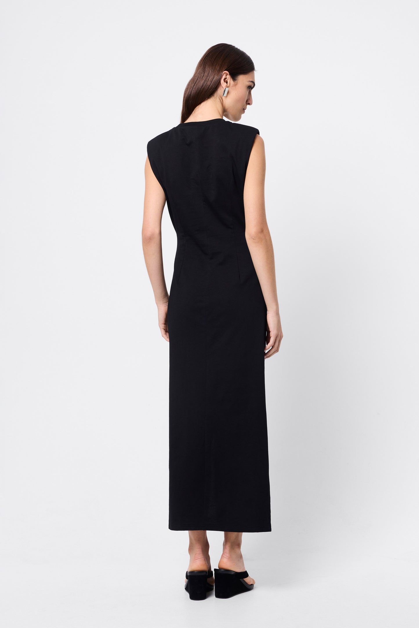 Solide Midi Dress | Black
