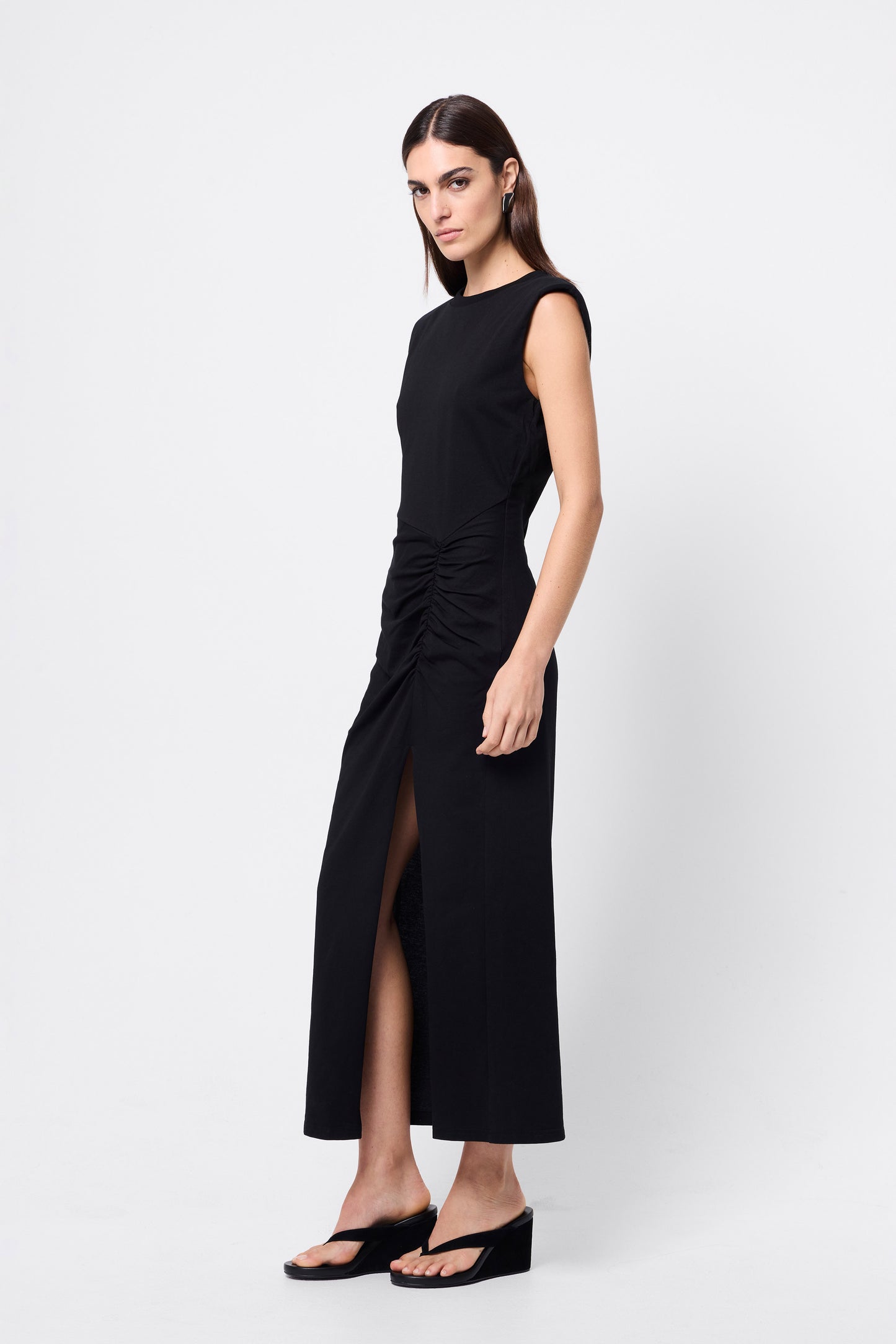 Solide Midi Dress | Black