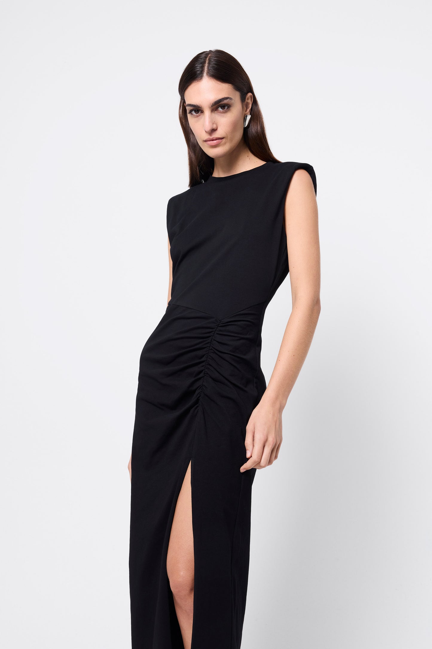 Solide Midi Dress | Black