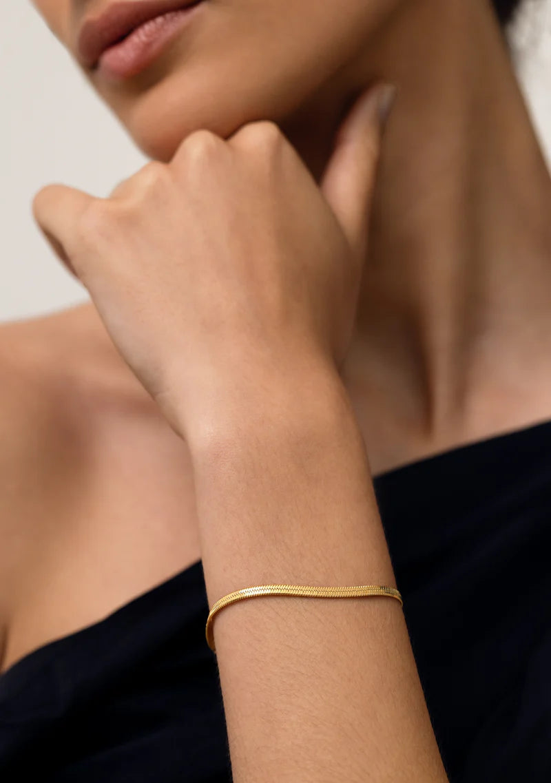 Sphinx 3mm Snake Chain Bracelet | Gold