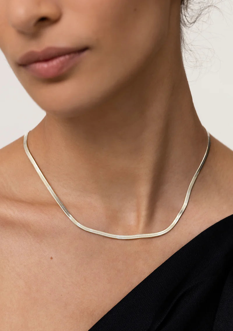Sphinx 3mm Snake Chain Necklace | Silver
